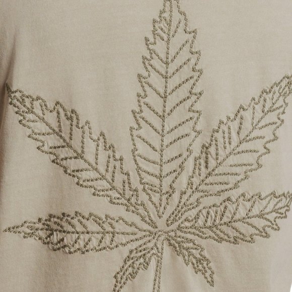 John Varvatos Men's High Society Member Embroidered Graphic T-Shirt Fossil Grey - Picture 4 of 7